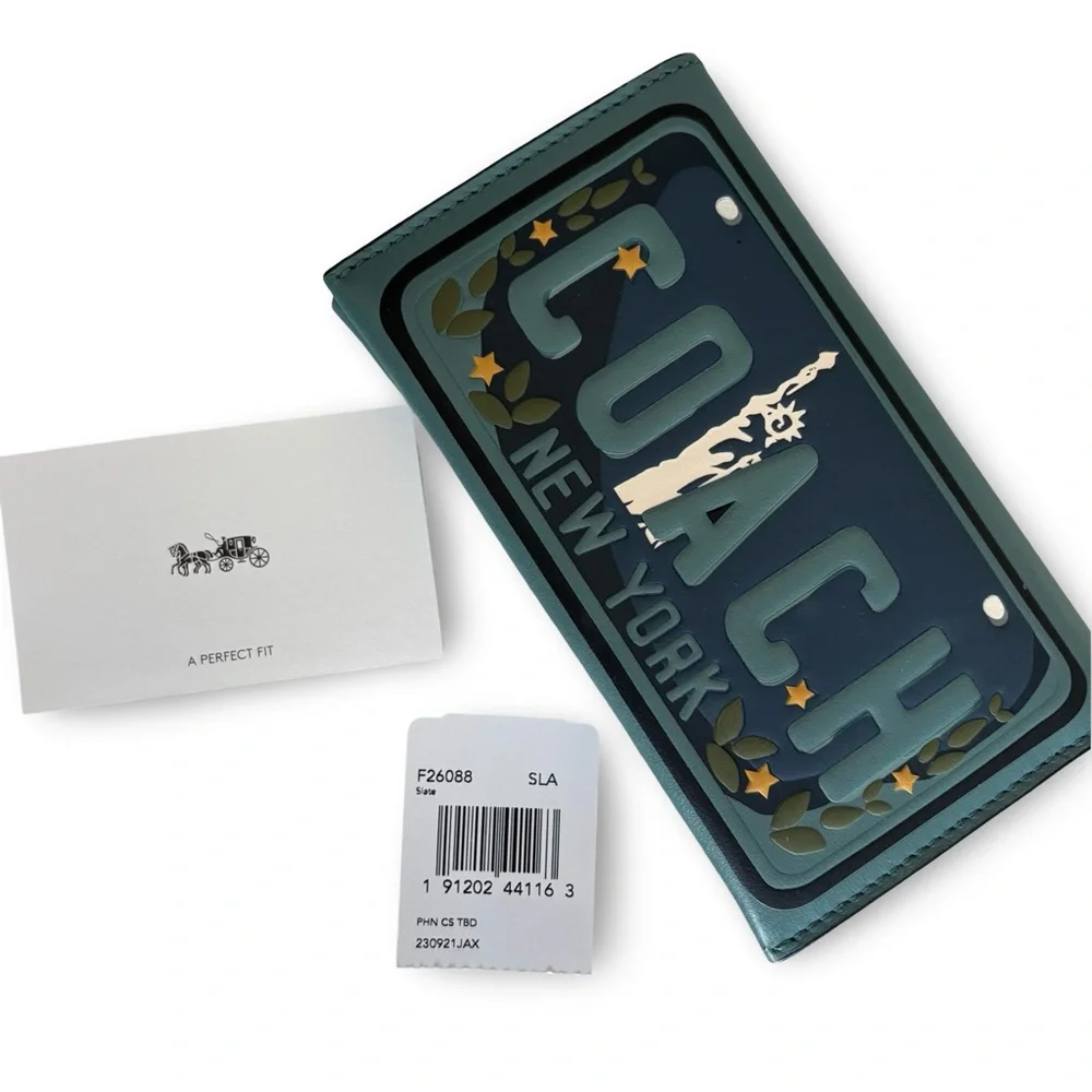 NWT Rare Coach NYC Ltd Ed License Plate Wallet Puffy Phone Case Clutch | F26088 - Picture 6 of 16